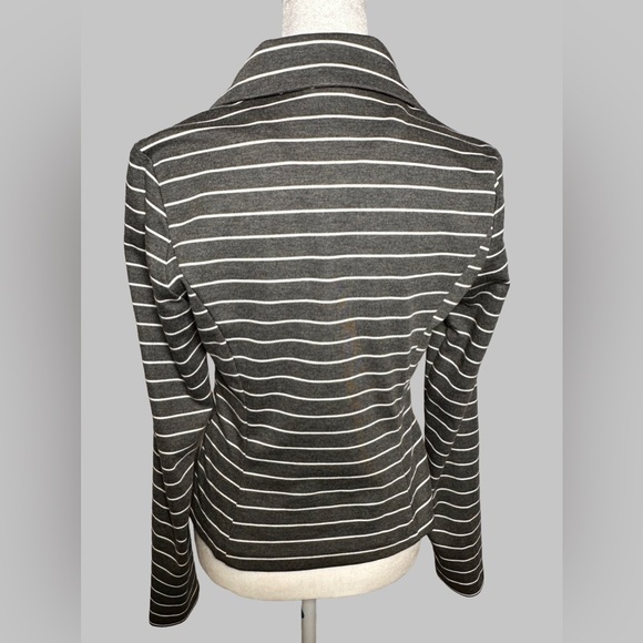 Soho Apparel Charcoal Striped Blazer - Picture 2 of 5